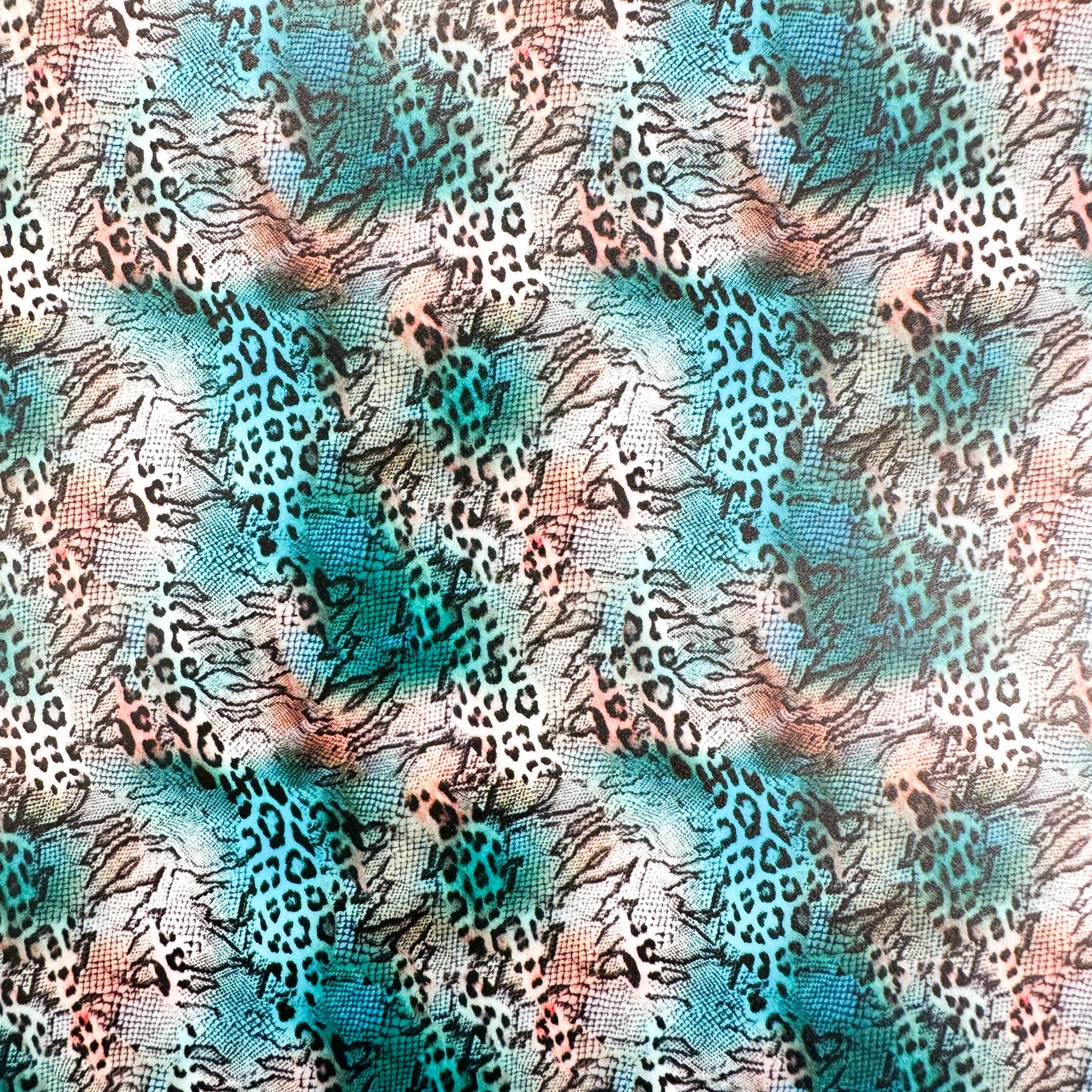 Turquoise Animal Print Pattern Acrylic Sheet - CMB Pattern Acrylic
